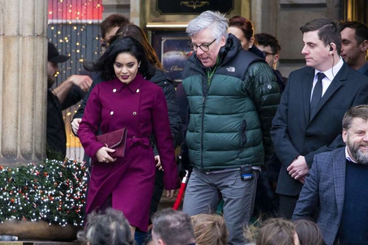 Pretty Vanessa Hudgens On 'The Princess Switch, Switched Again' Shoot In Edinburgh