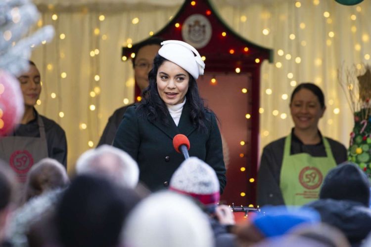 Pretty Vanessa Hudgens On 'The Princess Switch, Switched Again' Shoot In Edinburgh