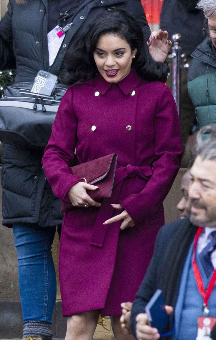 Pretty Vanessa Hudgens On 'The Princess Switch, Switched Again' Shoot In Edinburgh