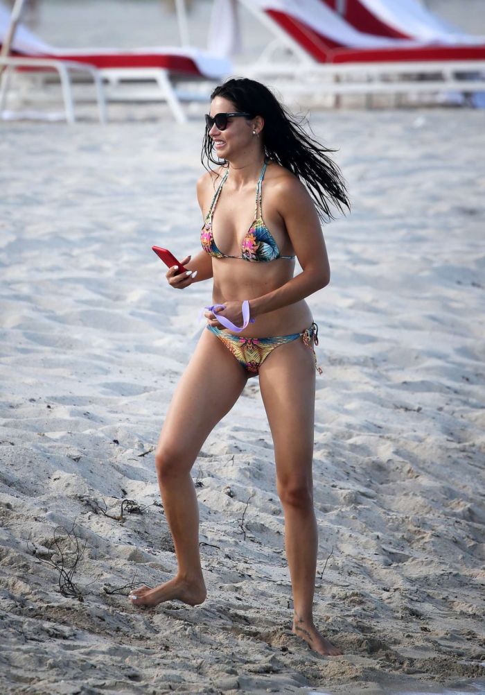 Adriana Lima On A Bikini Vacation At The Beach In Miami