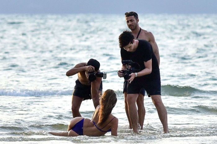 Alessandra Ambrosio Poses In A Bikini For A Photoshoot In Florianopolis