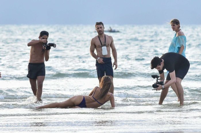 Alessandra Ambrosio Poses In A Bikini For A Photoshoot In Florianopolis