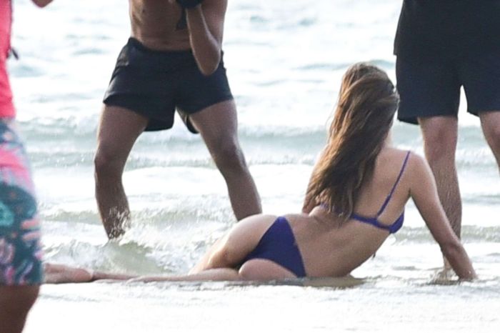 Alessandra Ambrosio Poses In A Bikini For A Photoshoot In Florianopolis
