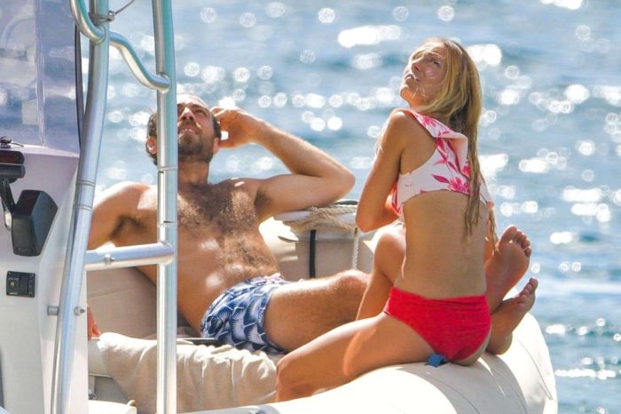 Alizee Thevenet Celebrating New Year With Fiancee On A Boat Trip