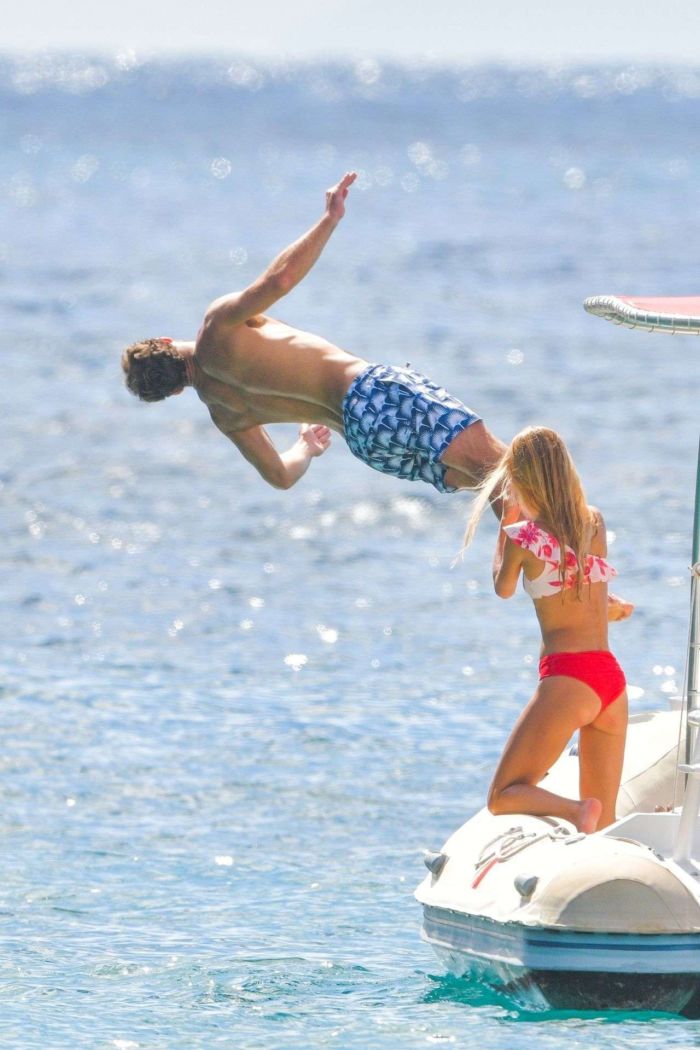 Alizee Thevenet Celebrating New Year With Fiancee On A Boat Trip