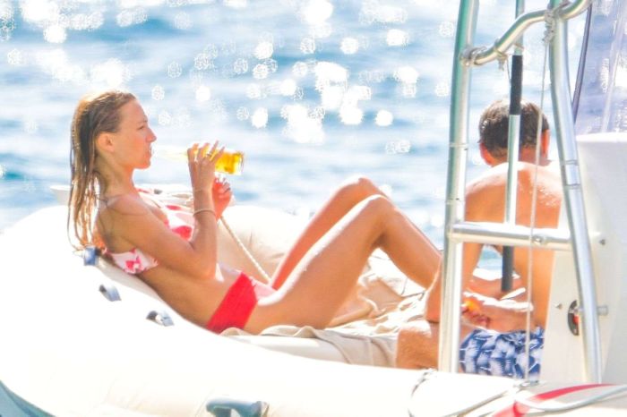 Alizee Thevenet Celebrating New Year With Fiancee On A Boat Trip