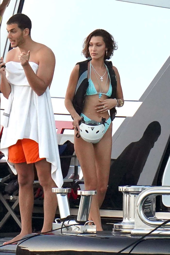 Bella Hadid Candids In Bikini On A Yacht In St Barts