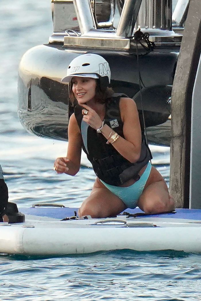 Bella Hadid Candids In Bikini On A Yacht In St Barts