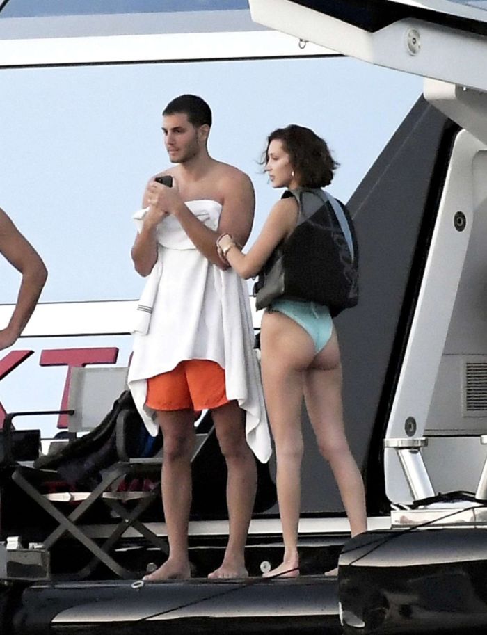 Bella Hadid Candids In Bikini On A Yacht In St Barts