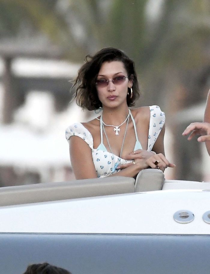 Bella Hadid Candids In Bikini On A Yacht In St Barts