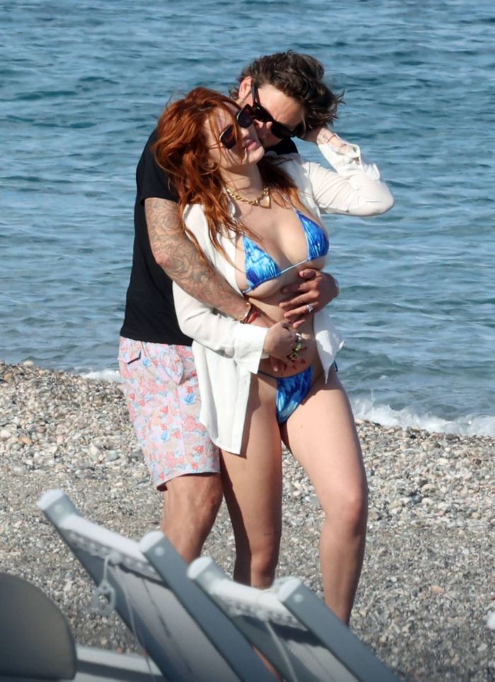 Bella Thorne Vacationing In A Bikini On The Beach In Taormina