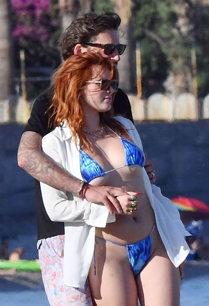 Bella Thorne Vacationing In A Bikini On The Beach In Taormina