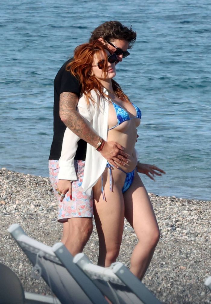 Bella Thorne Vacationing In A Bikini On The Beach In Taormina