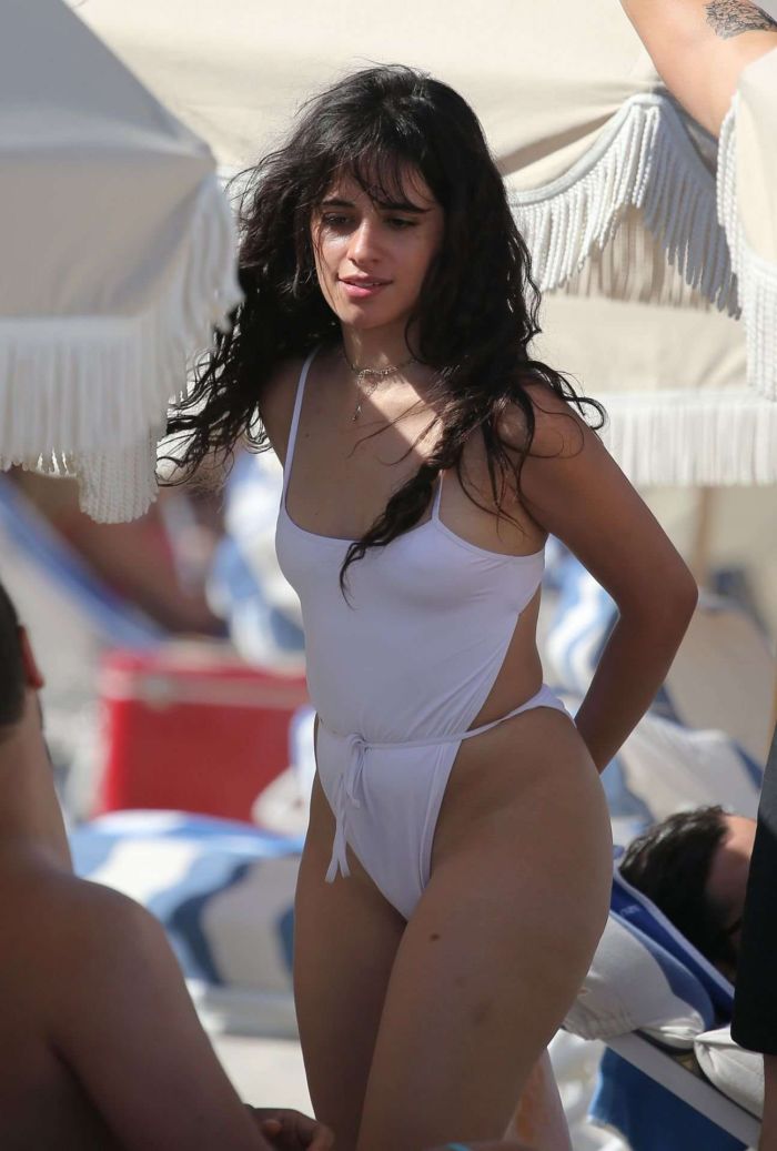 Camila Cabello On A Vacation In Swimsuit At The Beach In Miami