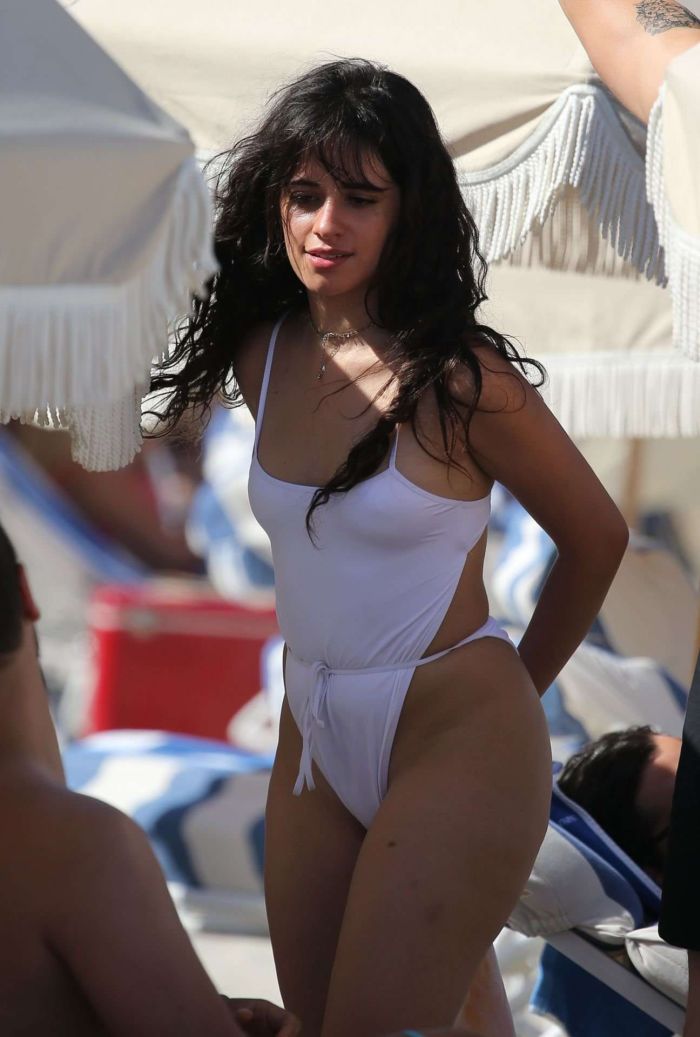 Camila Cabello On A Vacation In Swimsuit At The Beach In Miami