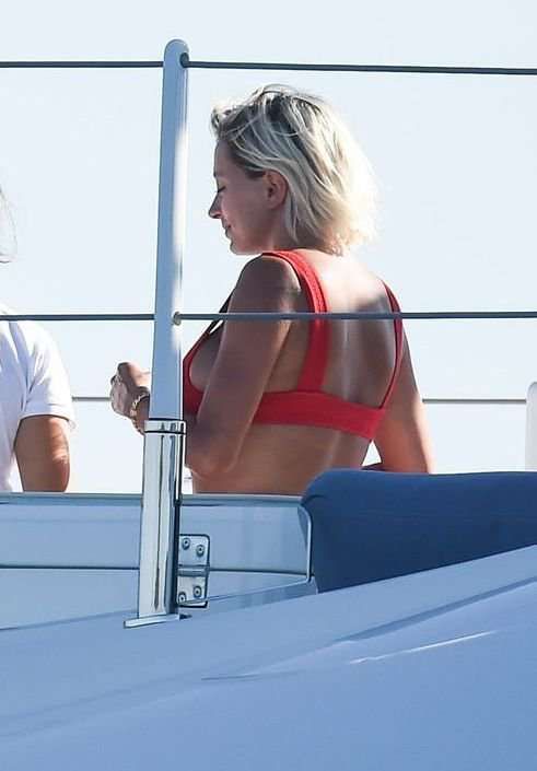 Caroline Vreeland Vacationing In A Red Bikini On A Yacht In Porto Cervo