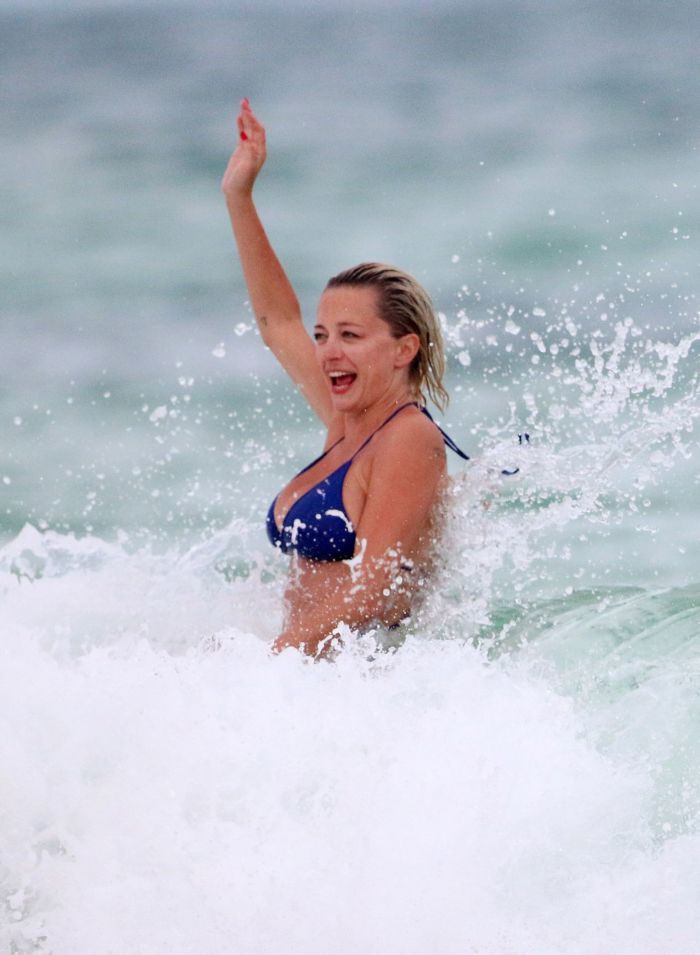 Caroline Vreeland In A Blue Bikini At The Beach In Tulum