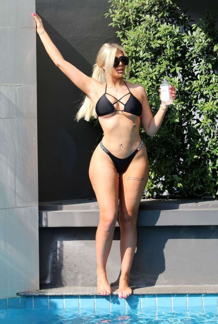 Chloe Ferry Posing In Bikini On A Holiday In Thailand