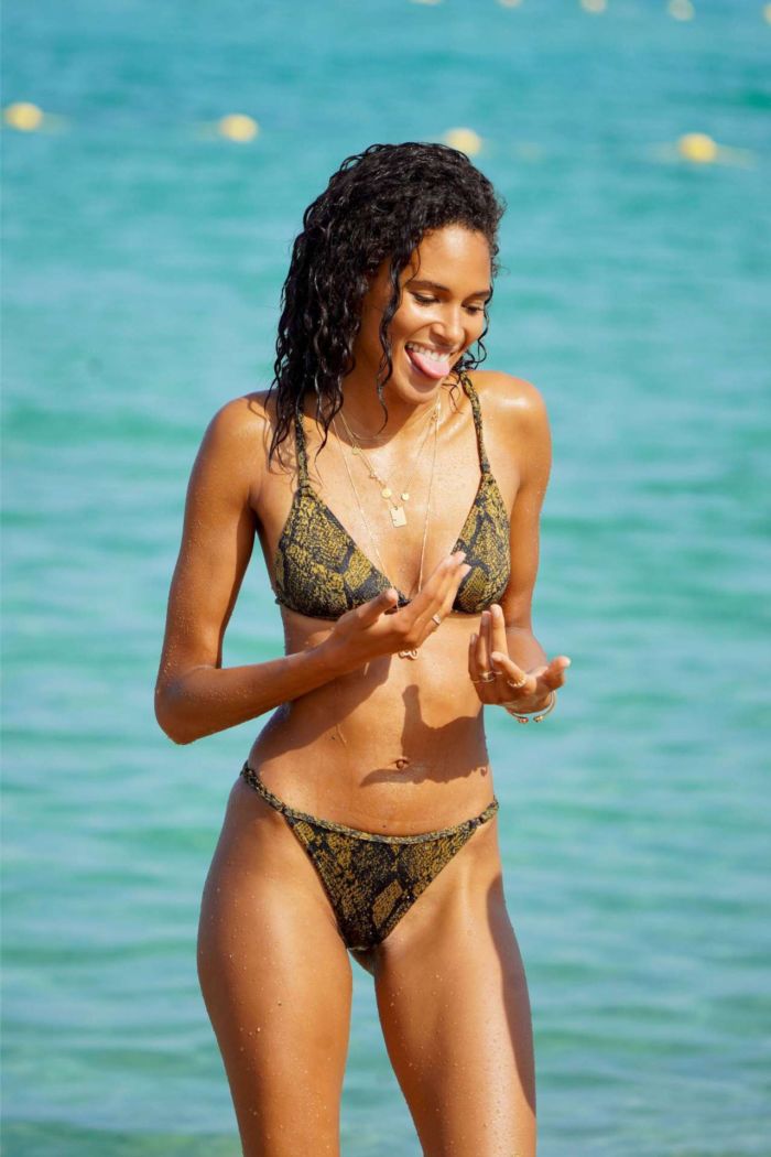 Cindy Bruna On A Bikini Vacation At The Beach In St Tropez