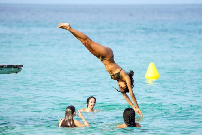 Cindy Bruna On A Bikini Vacation At The Beach In St Tropez