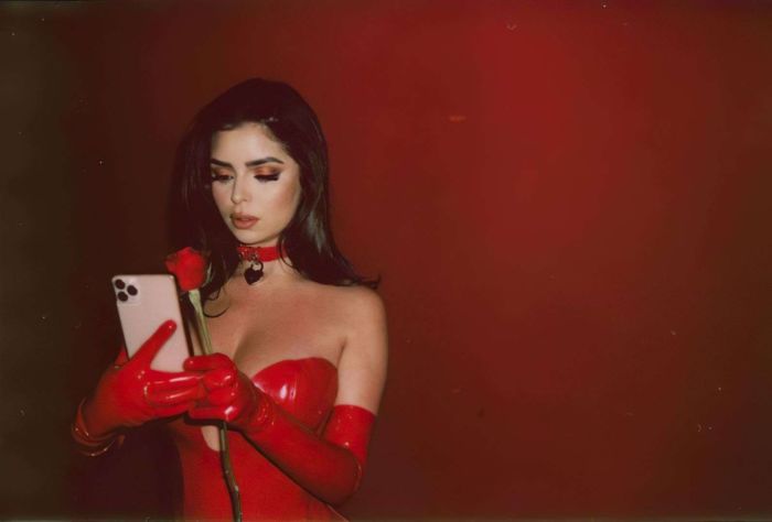 Demi Rose Mawby For An Exclusive Red Lingerie Photoshoot 2020