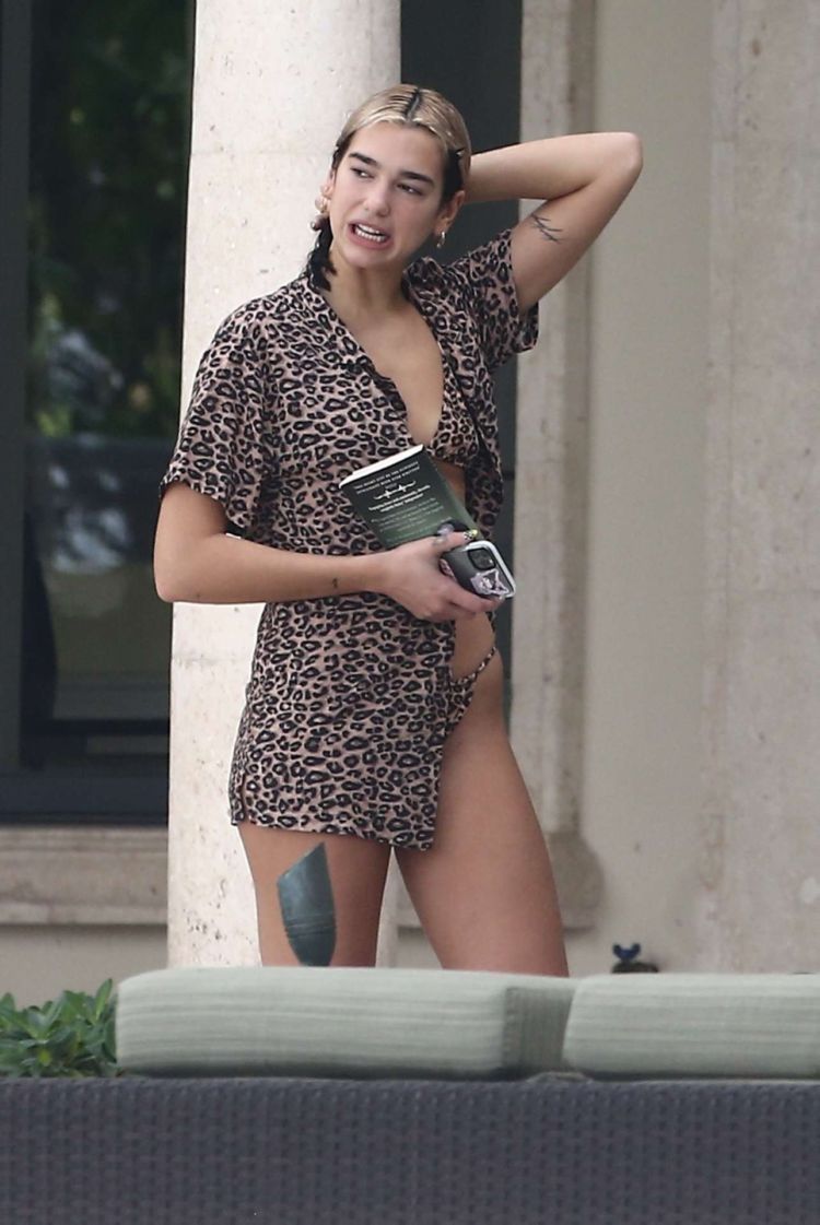 Dua Lipa Candids In Bikini At A Poolside In Miami