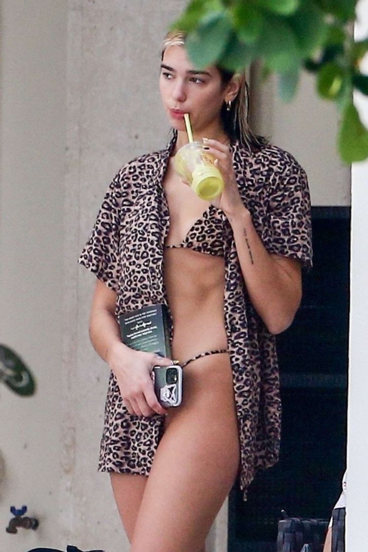Dua Lipa Candids In Bikini At A Poolside In Miami