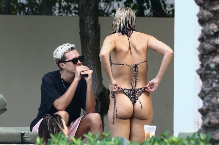 Dua Lipa Candids In Bikini At A Poolside In Miami