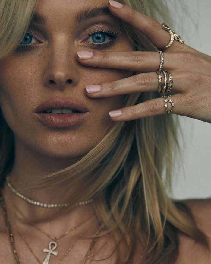 Elsa Hosk Shoots For Logan Hollowell Jewelry Collection 2019
