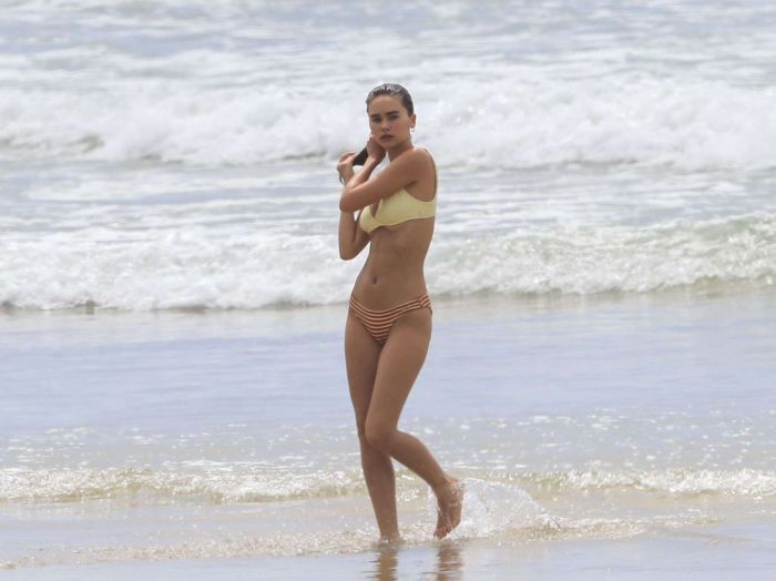 Gabriella Brooks In A Bikini On Byron Bay Beach