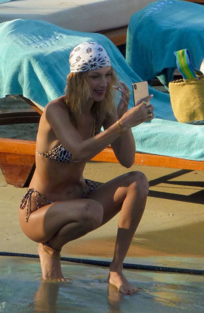 Gigi Hadid And Bella Hadid Taking Jet Skii Ride In Bikini On The Beach