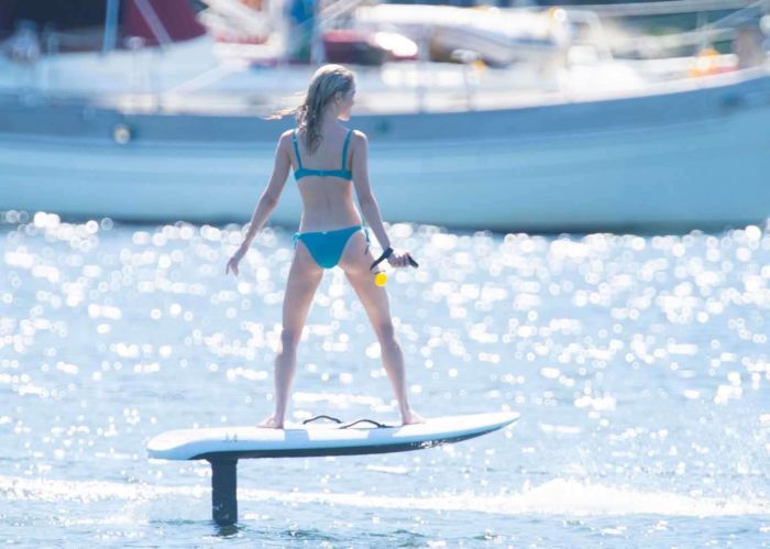 Helena Sauzier Bikini Surfing At The Church Point