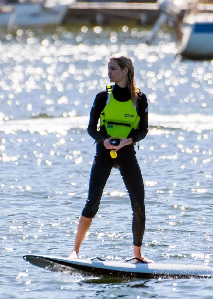 Helena Sauzier Bikini Surfing At The Church Point