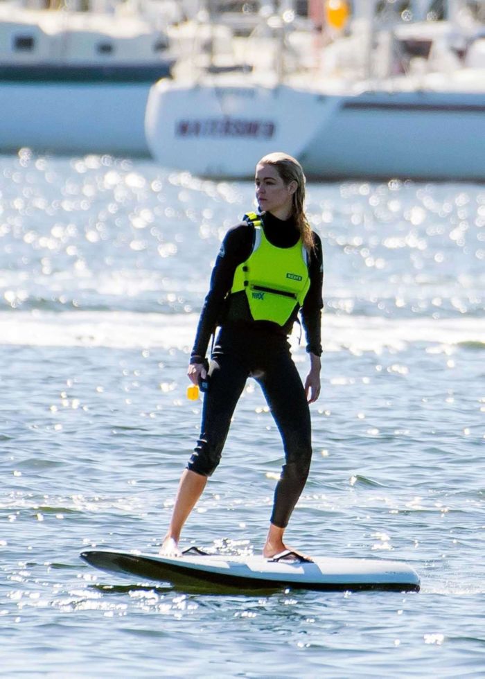 Helena Sauzier Bikini Surfing At The Church Point