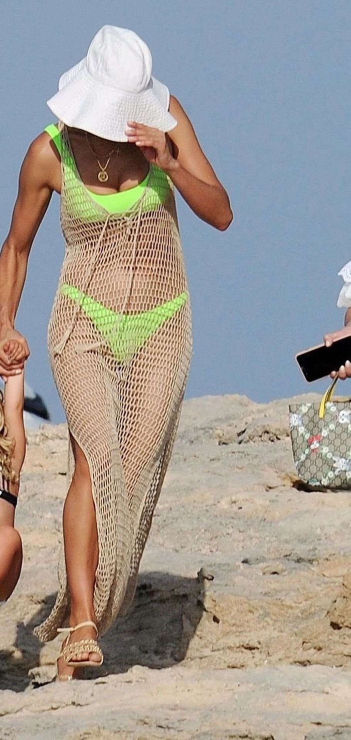 Irina Shayk In A Yellow Bikini On A Yacht In Ibiza