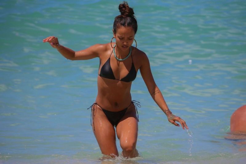 Karrueche Tran On A Bikini Vacation At The Beach In Miami
