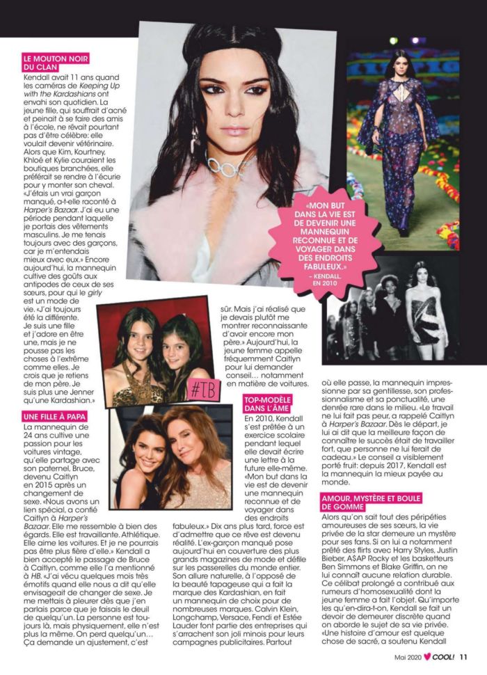 Kendall Jenner Looks Pretty In Cool Magazine Canada 2020