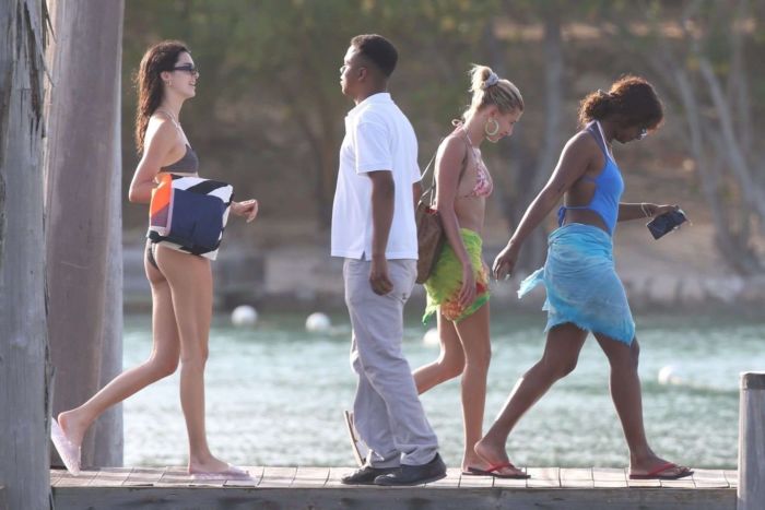 Kendall Jenner Vacationing In Bikini On A Boat In Jamaica