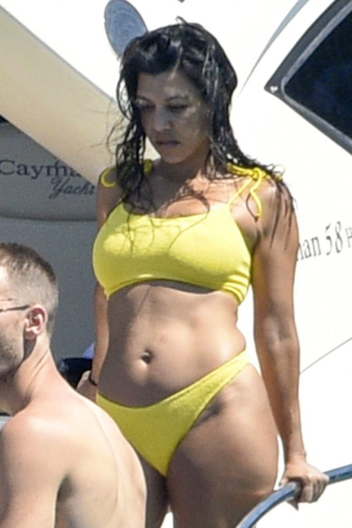 Kourtney Kardashian During Her Vacation On A Yacht In Corsica