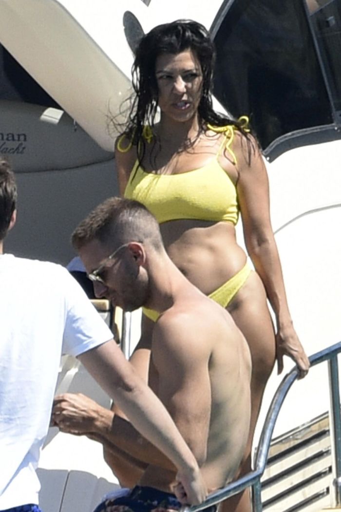 Kourtney Kardashian During Her Vacation On A Yacht In Corsica