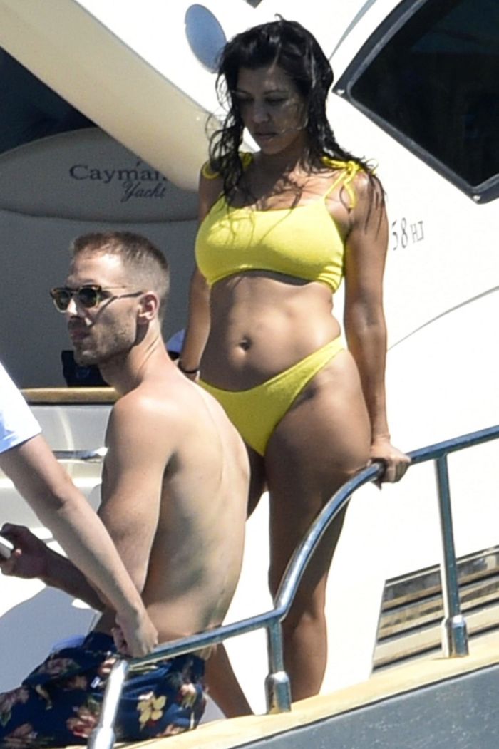 Kourtney Kardashian During Her Vacation On A Yacht In Corsica