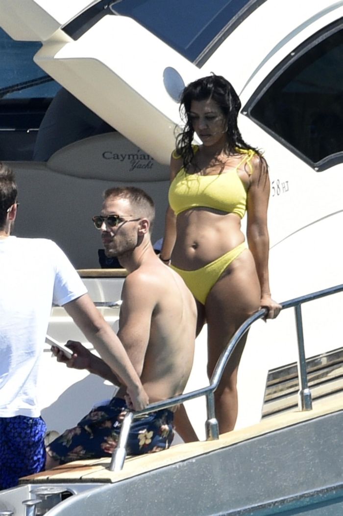 Kourtney Kardashian During Her Vacation On A Yacht In Corsica