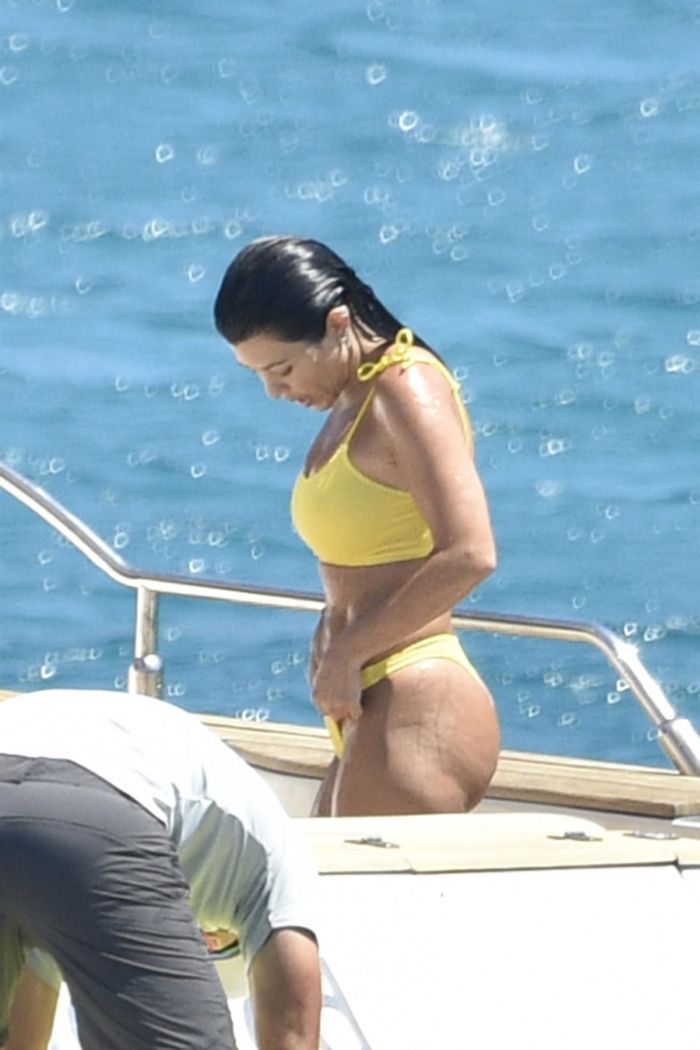 Kourtney Kardashian During Her Vacation On A Yacht In Corsica