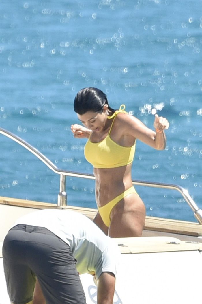 Kourtney Kardashian During Her Vacation On A Yacht In Corsica