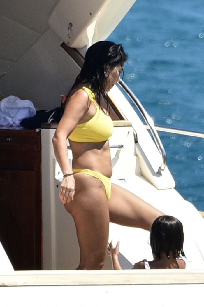 Kourtney Kardashian During Her Vacation On A Yacht In Corsica