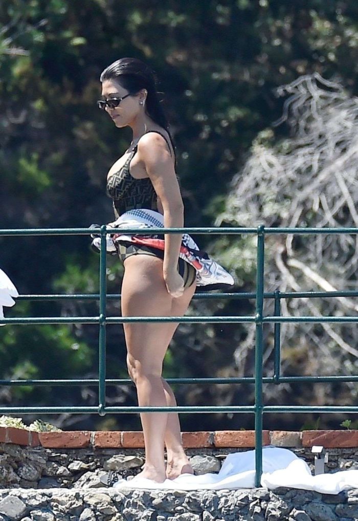 Kourtney Kardashian On A Swimsuit Vacation In Portofino