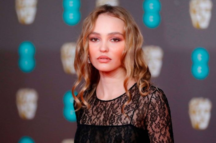Lily-Rose Depp In Black At The EE British Academy Film Awards