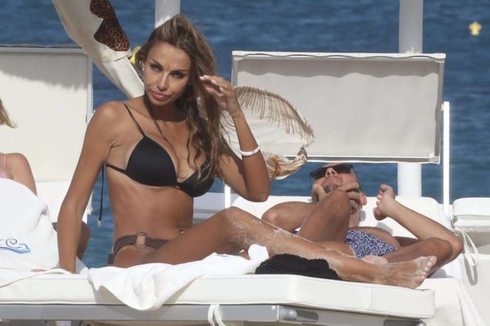 Romanian Model Madalina Ghenea In A Black Bikini At Beach In Sardinia