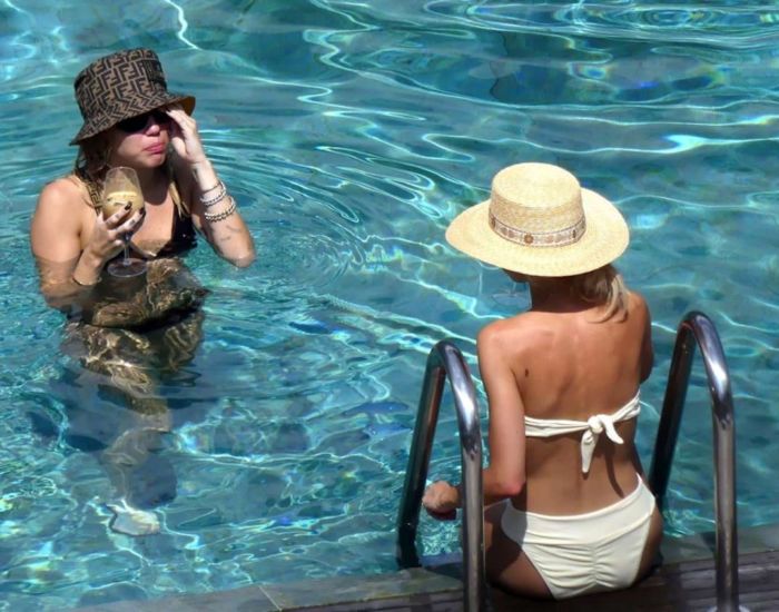 Miley Cyrus On A Bikini Vacation In Lake Como
