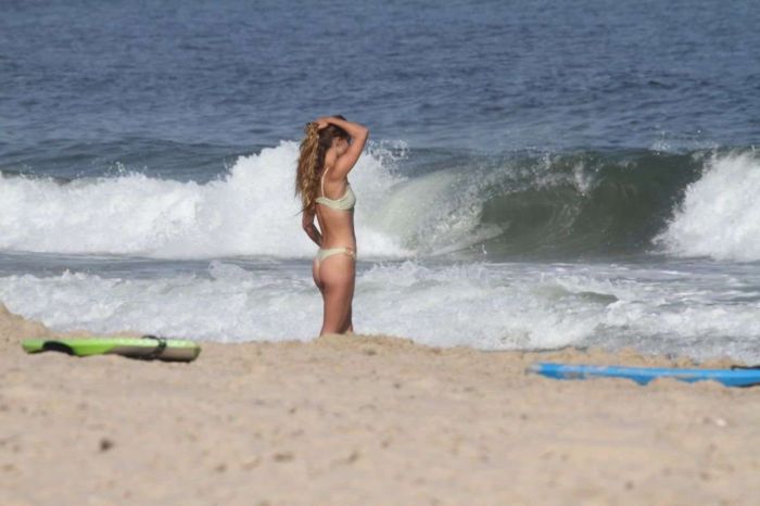 Nina Agdal On A Bikini Vacation At Beach In Hamptons